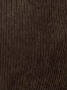 SHEIN LUNE 女式罗纹拉链长袖夹克，秋冬 - 棕色 - 查看 6