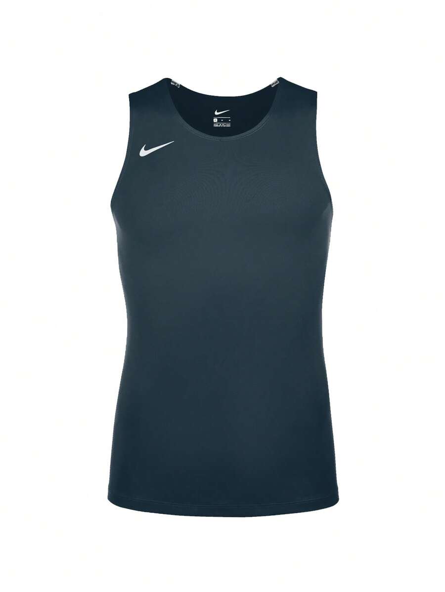 Nike Men's Running Tank Navy Blue - Navy Blue - View 1