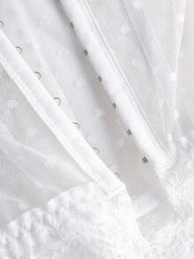 ROMWE Avant Women's Sweet & Sexy Vacation Style Faux Pearl Chain Decor Bustier Tank Top