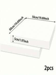 一块 19.69 X 19.69 X 1.97 英寸 45D 高密度泡沫，室内家具装饰垫（用于更换餐椅和轮椅坐垫）- 白色、黑色、灰色、浅蓝色 - 白色 - 查看 20