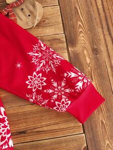 Tween Girl Christmas Cute Cartoon Snowman, Christmas Deer, Christmas Tree, Snowflake Pattern Red Festive Casual Loose Hoodie Sweatshirt, Comfortable Daily Wear Knit Long Sleeve Sweatshirt, Suitable For Autumn/Winter, Christmas Party Dress, Christmas Gifts, Christmas Dress Young Girls Winter Sets Christmas Outfits For Girls Sweatshirt Set For Girl Winter Tween Sets