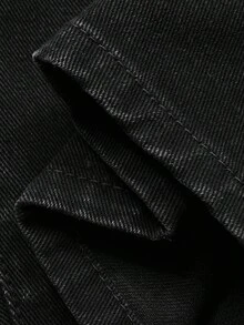 Dazy Plus Plus Size Women Black Solid Washed Slim Straight Leg Long Jeans, Autumn