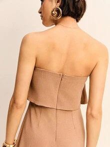 Daynim Mono tubo sin mangas y sin espalda - Beis - Ver 7