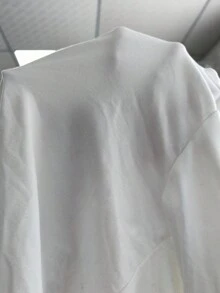 SHEIN Franclia 女士纯色圆领长袖上衣和百褶裙优雅两件套 - 杏色 - 查看 6