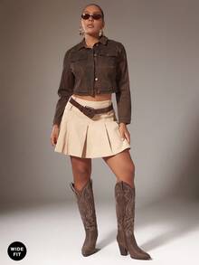 SHUZIA Women's Retro Embroidery Pattern Snip Toe Block Heel Knee High Pu Distressed Brown Cowgirl Boots-Sleek Silhouette With Timeless Rodeo Appeal For Christmas