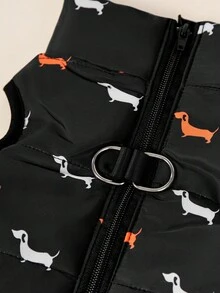 PETSIN 1pc Dog Print Pet Jacket