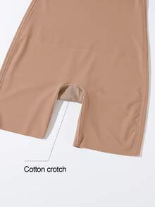 SHEIN 1 件女式纯色可调节肩带紧身衣（含短裤） - 珊瑚粉 - 查看 4