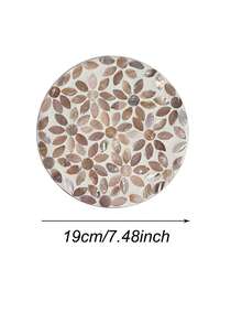 Cirelle 1pc Scandinavian-Style Heat-Resistant Placemat, Round Shell Pattern Table Mat, High-End Luxury European-Style Western Dining Mat & Round Tray