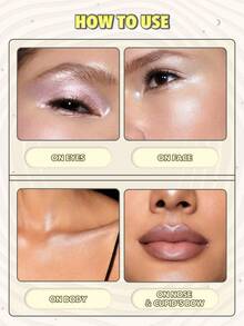 SHEGLAM Iluminador lunar Glow - Polvo iluminador con brillo multidimensional de vainilla helada, acabado brillante, reflejos azul-verde, multiusos para el rostro, maquillaje de belleza, cosmética para mujeres y niñas, perfecto para otoño e invierno, ideal para el estilo Y2K, moda elegante, adecuado como regalo de cumpleaños, listo para fiestas de Halloween, mejor color