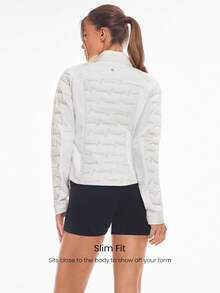 GLOWMODE High Chill Warm Soft Seamless Stretchy Reflective Down-Proof Slim-Fit Puffer Jacket Autumn Winter Outdoor Daily Casual - 白色 - 查看 4