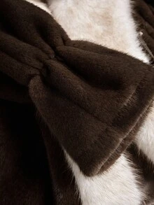 Chiquease Women's Fashionable Slimming Long Warm Coat, Faux Fur, Autumn/Winter - Black - View 8