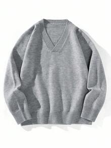 Chillumni 男士休闲纯色针织毛衣，秋冬