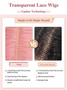 粉色蕾丝前假发 180 密度金色假发 真人发蕾丝前假发 13x4 蕾丝前假发 真人发直发 22 24 26 英寸 - SPink - 查看 5