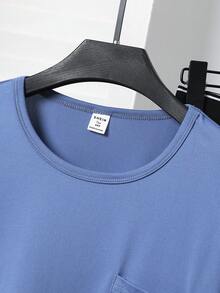 青少年男孩花卉印花口袋长袖上衣搭配经典黑灰色格子裤，休闲家居服套装 - 彩色 - 查看 5