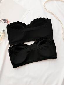 SHEIN Bộ 4 áo ngực màu đen cài trước dành cho nữ có mút đệm có thể tháo rời - màu đen - Xem 8