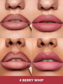 SHEGLAM Glam 101 Bộ đôi son môi & chì kẻ viền môi Berry Whip 2 trong 1, son lì hai đầu, chì kẻ viền môi dạng bút, lên màu đậm, lâu trôi, mịn, dễ thoa, trang điểm môi hồng nâu, mỹ phẩm làm đẹp cho nữ và nữ sinh, hoàn hảo cho mùa thu đông, phong cách Y2K sang chảnh, phù hợp làm quà sinh nhật, tiệc Halloween, màu đẹp nhất - Nhiều màu - Xem 3