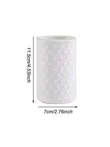 Cirelle 1 Pc Ceramic Bathroom Toiletries With Breath Relief Carving, Including Toothbrushing & Rinsing Cups, Bathroom Set, Lotion Bottles, Toothbrush Holders, And Rinsing Cups - Multicolor - View 5