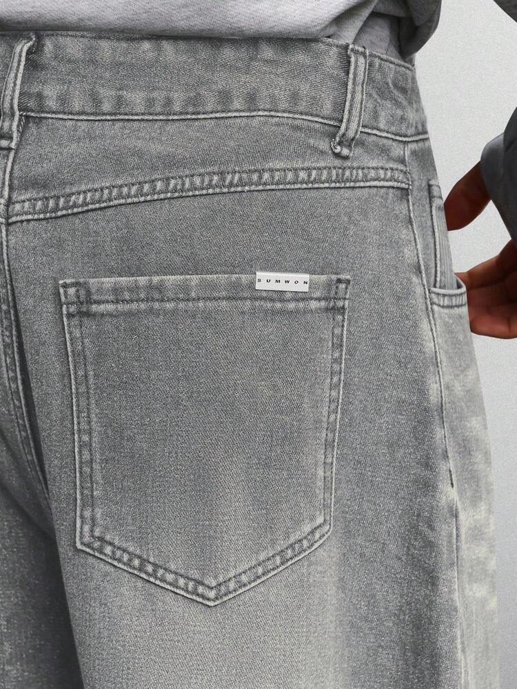 Barrel Fit Wide Leg Jeans