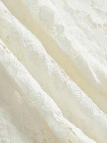 SHEIN Tall Women's White Y2K Sexy Low Waist Full Lace Exaggerated Flared Leg Skinny Tight Fitting Sexy Pants