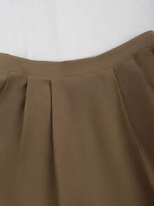 Franclia Plus Size Women Long Sleeve V-Neck Blouse & Flared Hem Skirt Suit, Elegant Office Outfit, Date Wear, Autumn/Winter 2 Pieces Set Two Piece Set Women Skirt Elegant Casual Classy Dress Coffee Brown Dress Women Clothing Elegant