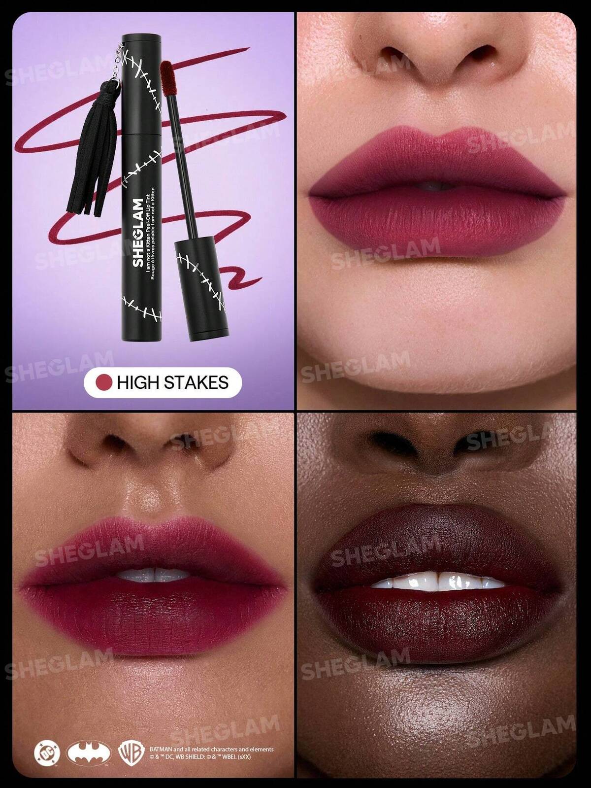 CATWOMAN™ | SHEGLAM I Am Not A Kitten Peel-Off Lip Tint-High Stakes