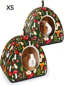 Nhà trú ẩn cho chuột lang, Tấm lót mềm, Có thể giặt được, Đáy chống trượt, Nơi trú ẩn cho thỏ và chuột đồng, Phụ kiện cho chồn sương - màu xanh lá - Xem 19