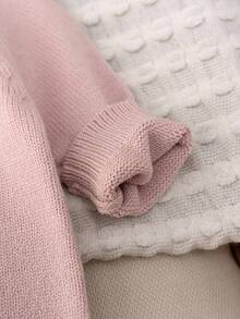 Loomiva 新生男婴/女婴花卉印花圆领长袖连体衣，含裤子，舒适百搭 - 淺粉色 - 查看 7