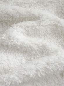 SHEIN Niedliche Baby Mädchen Farbblock Kuscheljacke mit Kapuze und Schleife, Herbst/Winter