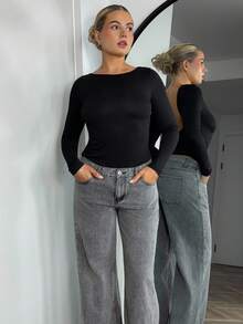 Bethéva Backless Lace Stitching Backless Women's T-Shirt Top. Sexy Date Wear Suitable For Summer. - Black - View 6