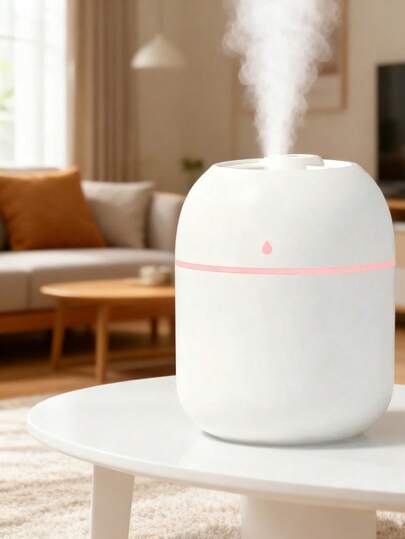1 pieza Humidificador mini, difusor de aromas, sistema de aromas para auto USB, decoración de escritorio linda con luz de ambiente, ayuda a mejorar la calidad del aire y el sueño para hogar, oficina, sala de estar, cocina, baño.