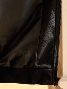 HIMLAND Áo khoác bóng chày thường ngày cổ tròn dài tay màu trơn dành cho nam, mùa thu, dành cho mùa thu đông - màu đen - Xem 7