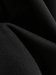 GlowEve Women's Elegant Knit Metal Decor Waist Cinched Round Neck Mid-Length Dress, Autumn/Winter - Black - View 4