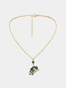 THE POWERPUFF GIRLS X SHEIN Collares de cadena para mujer - Dorado - Ver 1