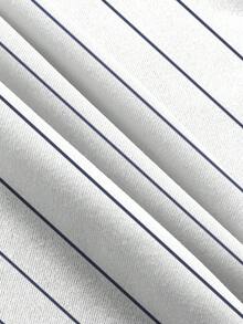 Manfinity Joysei 男士字母条纹印花长袖保暖内衬拉链抽绳连帽衫，秋冬休闲款 - 彩色 - 查看 4