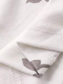 DAZY 花卉印花磨毛针织修身女士睡衣套装，秋冬季服装 - 白色 - 查看 7