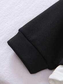 Genkimix Kids Neue Ankunft energiegeladener Jungen Pullover mit Buchstaben-Muster, Rundhalsausschnitt, Langarm, angenehm leichter Stoff mit aussagekräftigem Buchstaben-Muster, geeignet für den täglichen Gebrauch, Schule, Sport, Festivals, Outfit für den Schulanfang - Schwarz - Übersicht 5