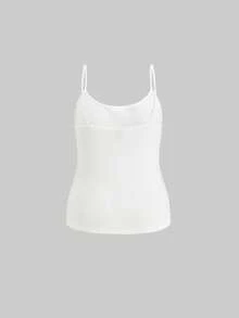 SHEIN PETITE CURVE Plus Size Women's 3pcs Tight Casual Tank Tops(Spaghetti Strap)