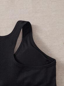 Easithlete Set de 2 sujetadores deportivos sin costuras de unicolor para mujer, ropa de fitness diaria