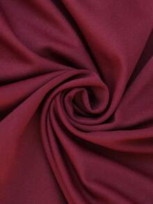 SHEIN LUNE 休闲女式亮片拼接修身派对连衣裙 女士长袖连衣裙 酒红色连衣裙 勃艮第酒红色长袖连衣裙，休闲 - 酒紅色 - 查看 8