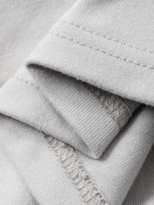 DAZY 女士舒适拉绒针织蕾丝边开衫睡衣套装，秋冬季，舒适保暖的秋季服装 - 灰色 - 查看 8