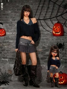 Rina Fox 2025 秋冬女装时尚二合一卫衣 - 黑色 - 查看 6