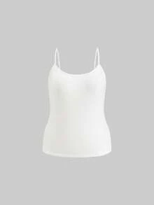 SHEIN PETITE CURVE Plus Size Women's 3pcs Tight Casual Tank Tops(Spaghetti Strap)