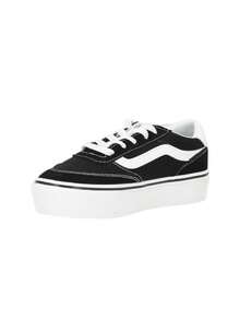 Vans Brooklyn Ls Platform Women's Sneakers Black White VDC4 BA2 - uede/canvas black/white - View 3