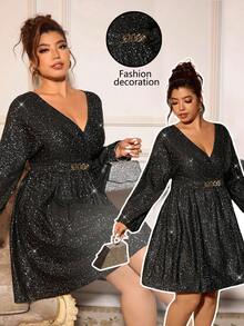 Cravure Christmas Halloween Plus Size Dresses Fall Cloth For Women - Black - View 1
