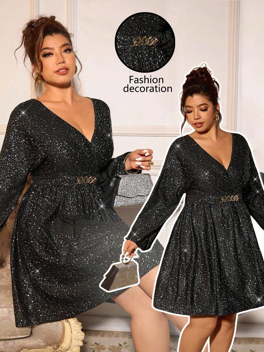 Cravure Christmas Halloween Plus Size Dresses Fall Cloth For Women - Black - View 1