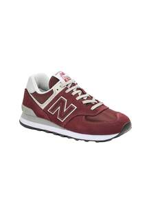 New Balance 574 Men's Casual Sneakers Maroon ML574EVM - Red - View 2