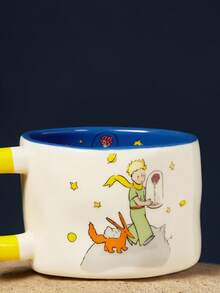 LE PETIT PRINCE X SHEIN 1 个陶瓷杯，耐热/耐冷，适合下午茶，可用洗碗机清洗和微波炉加热，可盛放果汁、咖啡、牛奶等。 - 米色 - 查看 5