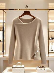 GlowEve 女士优雅时尚设计针织毛衣，适合秋冬穿着