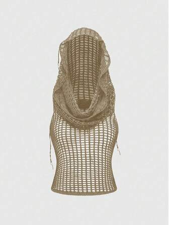 Kawaii Sudadera con capucha tejida con efecto desgastado Y2K, versátil