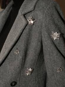 Anewsta Autumn/Winter New Korean Style Slimming Blazer Coat For Women, High-Quality Black Long Slim Fit Jacket, Elegant Winter Outerwear, New Year Party Dress